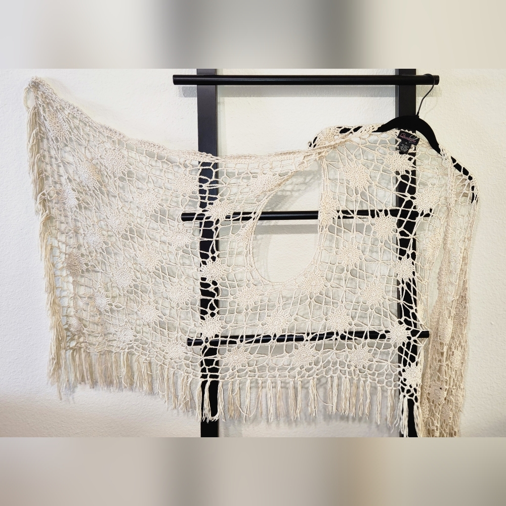 Cream Crochet Vest